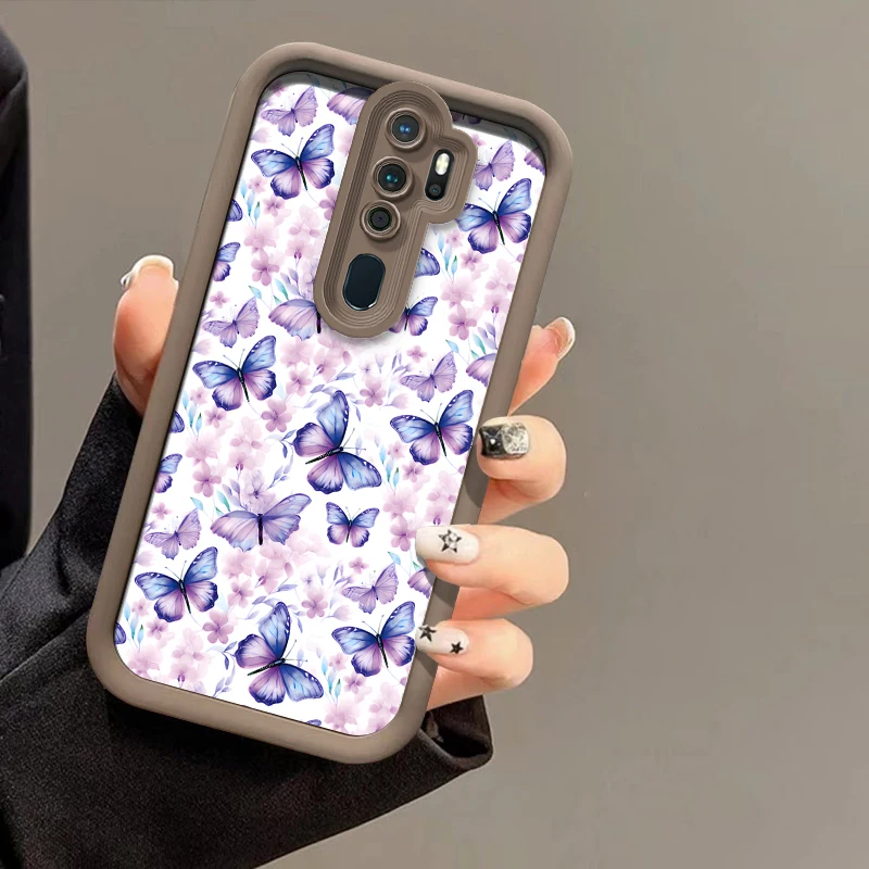 Flowers Butterfly Phone Case For OPPO A32 A31 A17 A16E A16K A16 A15 A11S A9X A7X A9 A5 A3 A3X A1 Shockproof Silicone Soft Cover