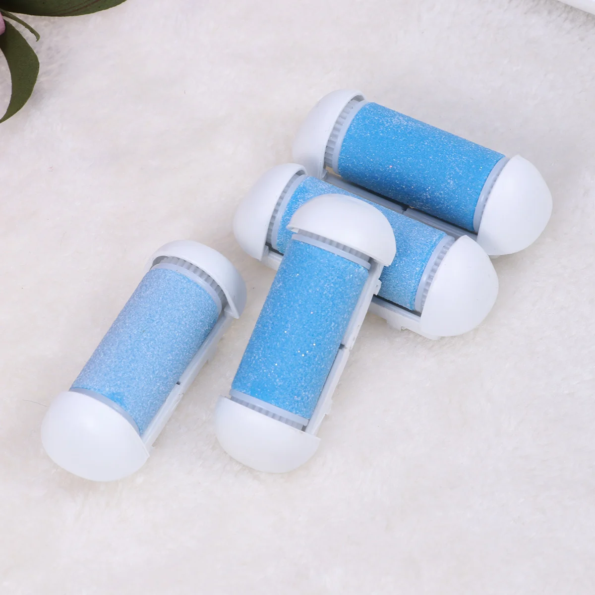 

10pcs Foot Grinder Replacement Tool Foot Dead Skin Removal Roller Exfoliator Cuticles Callus Remover Head (Sky-blue)