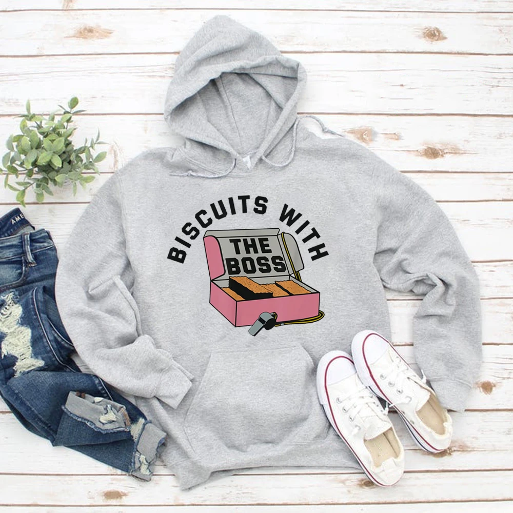 

T Lasso Biscuits with The Boss Team Snacks Hoodie Football Coach Sweatshirt Pullover