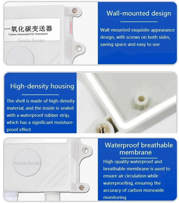 Умный тестер с настенным креплением модель Modbus RS485 датчик угарного газа CO