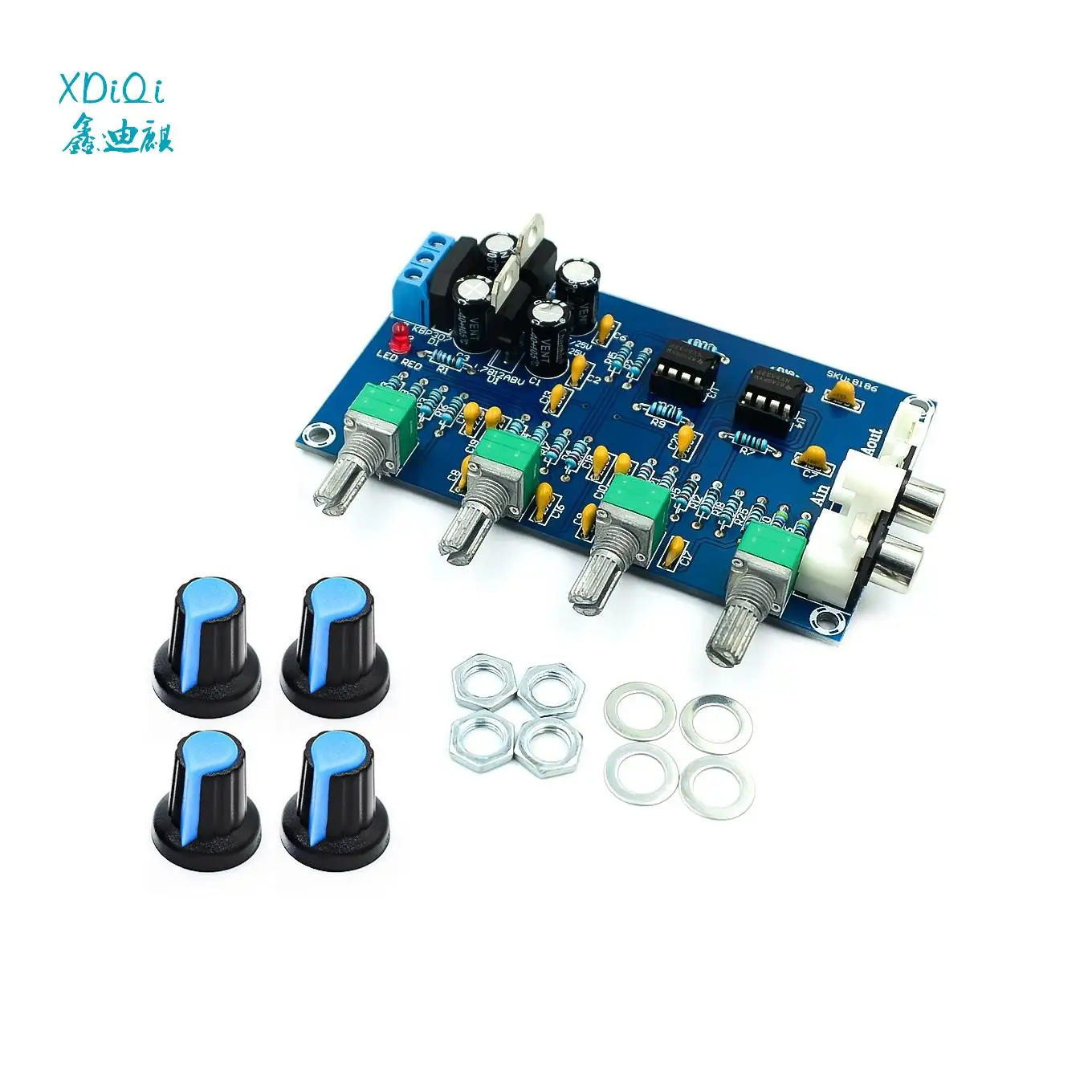 

XH-M164 NE5532 Stereo Pre-amp Preamplifier Tone Board Audio 4 Channels Amplifier Module 4CH CH Control Circuit Telephone Preamp