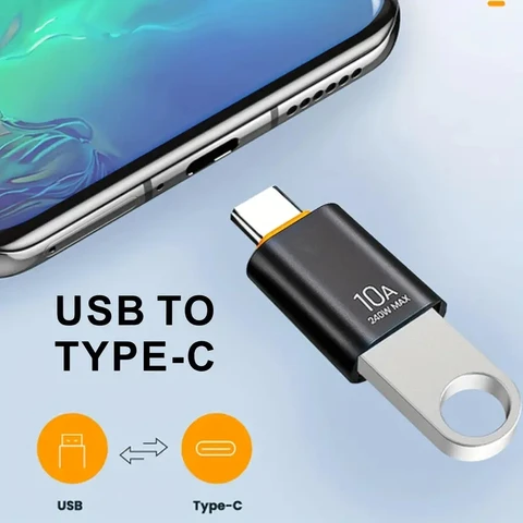 Адаптер OTG Type C «папа»-USB «мама», 10 А