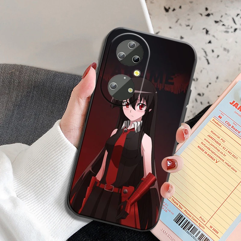 Akame Ga Kill Anime cartoon Phone Case For Huawei P50 P40 P30 P20 Lite 5G Nova Plus 9 SE Pro 5T Y9S Y9 Prime Black Cover images - 6