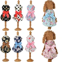 pet clothes bow floral skirt dog dress princess dog leisure dresses york clothes for small dogs skirts pet dress summer clothes