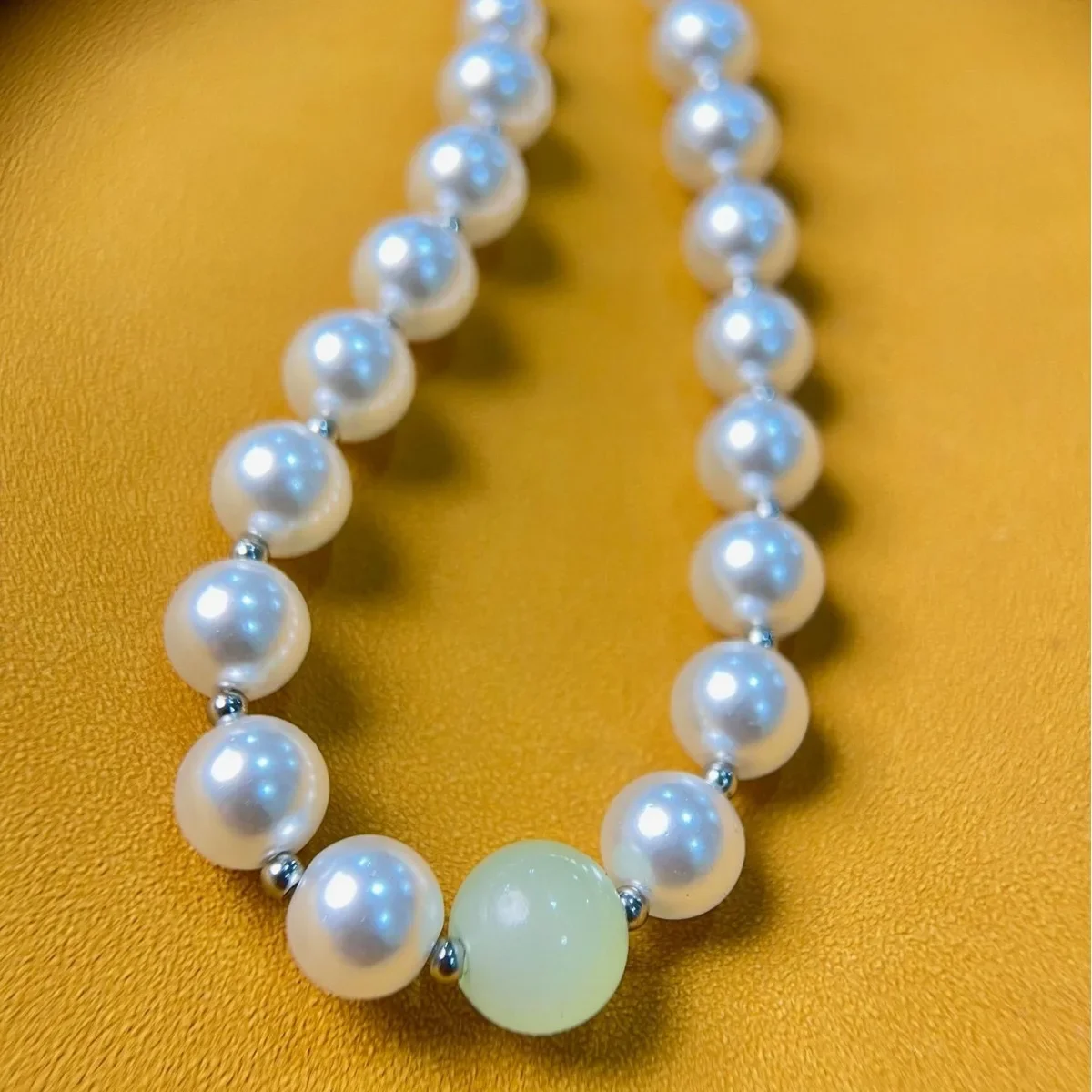 Высококачественное жемчужное ожерелье из нержавеющей стали элегантная цепочка