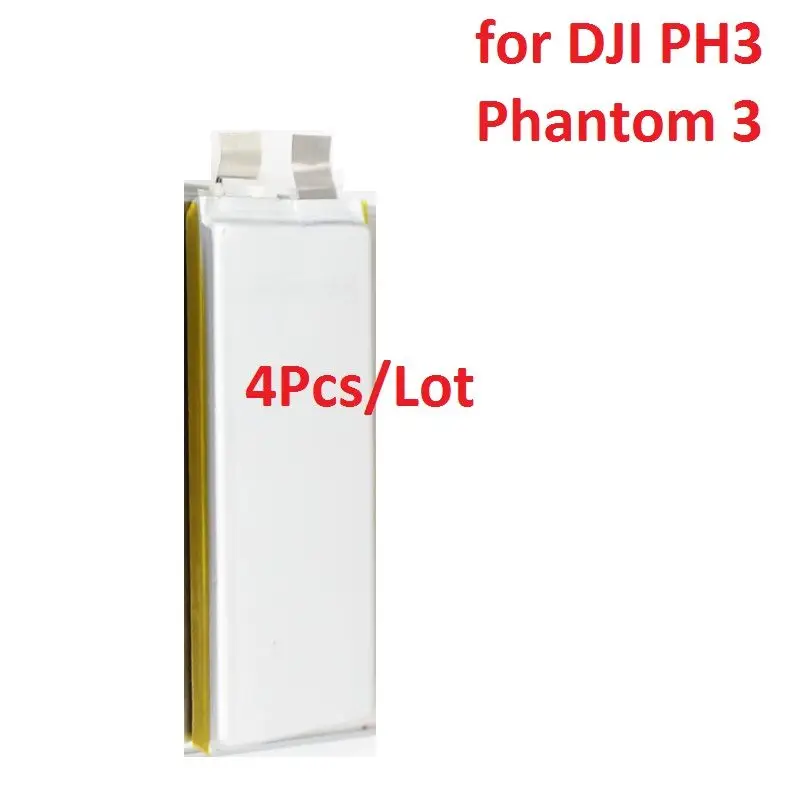 

4Pcs/Lot Battery Cell for DJI Phantom 3 Drone PH3 3P/3S/3A/3 SE 4K Li-Po 15C High Rate Rechargeable 4480mAh 844297 784399