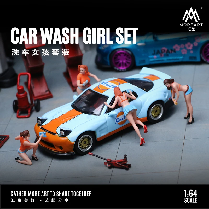 

(Pre-Order) TIME MICRO MoreArt 1:64 Car Wash Girl set