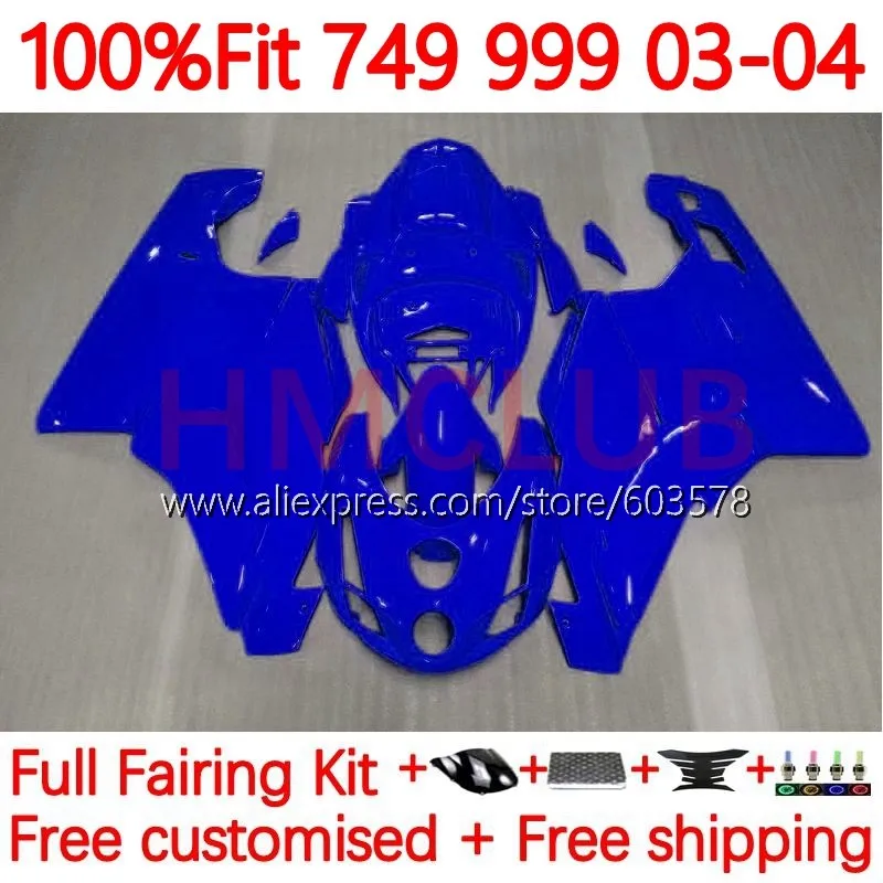 

OEM Корпус для DUCATI 749S 999 S 749 999 S R 749R 999R 999 749 2003 2004-749 03 04 комплект обтекателей под давлением 999 № 24 глянцевый синий