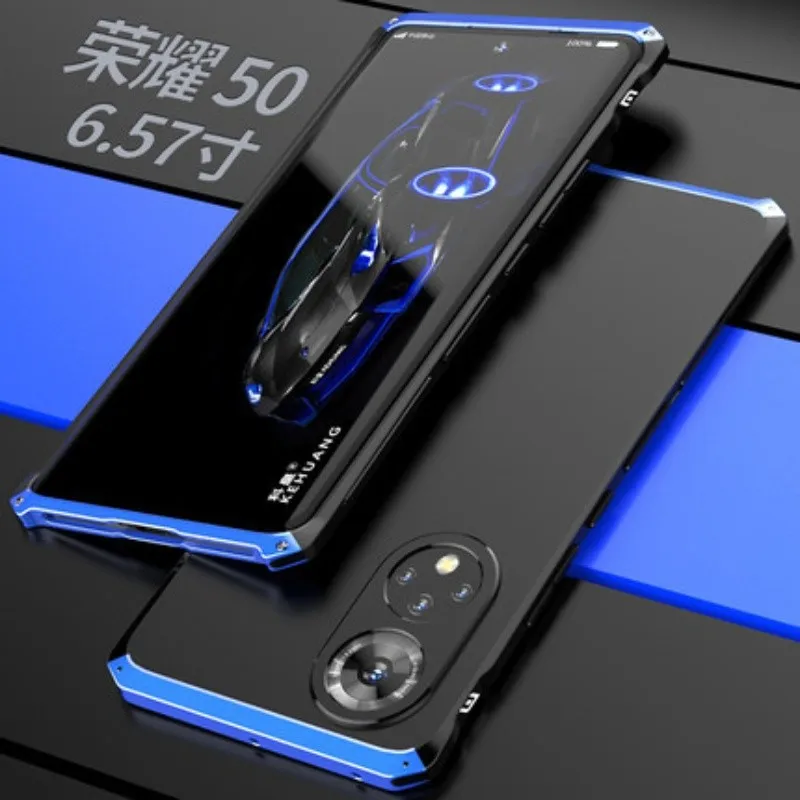

Чехол для Honor50 для Huawei Honor 50 Pro металлический + ПК 2 в 1 противоударный защитный чехол с поворотом на 360 градусов