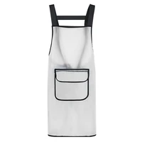 apron female household waterproof oil proof summer work kitchen dining dedicated apron transparent thin