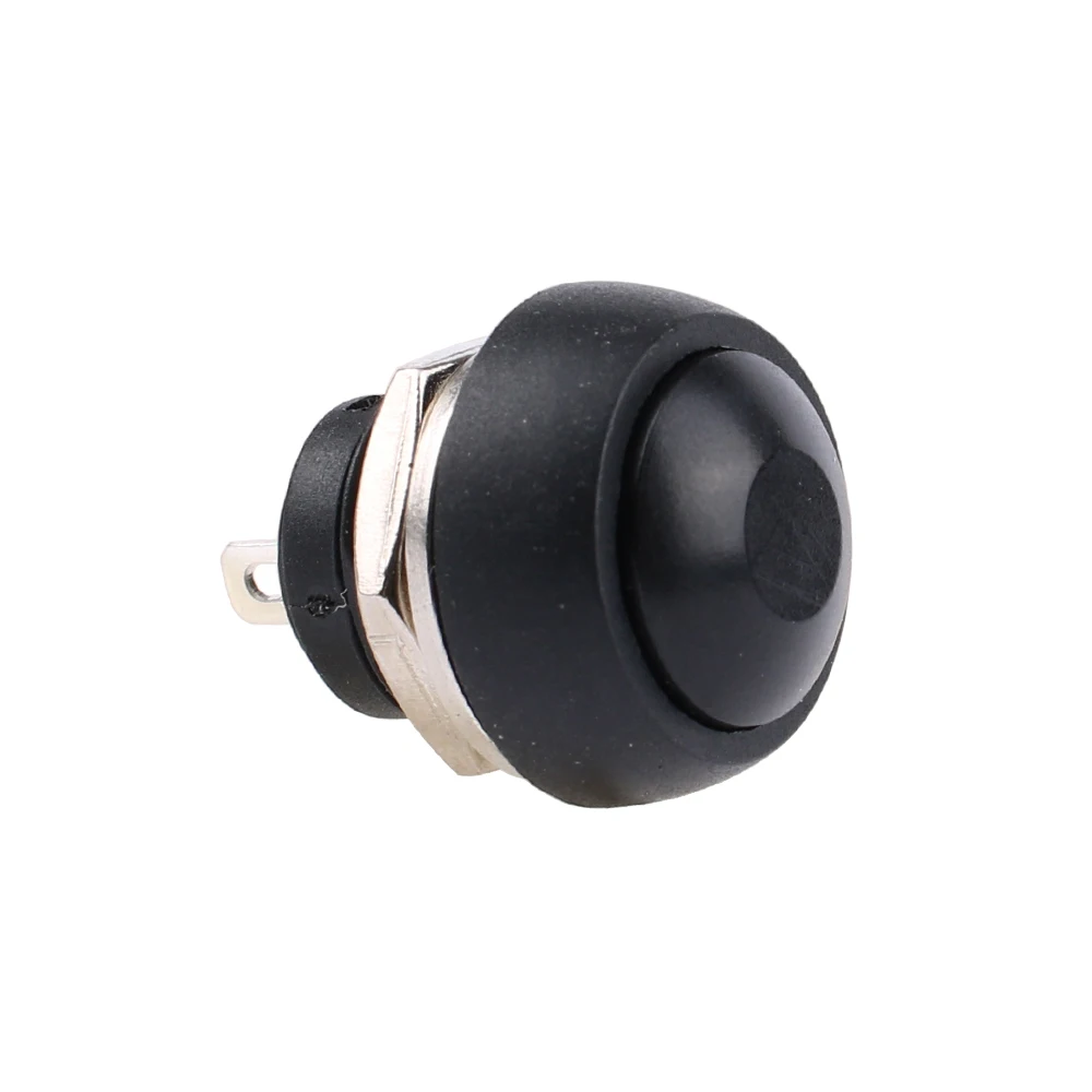 Водонепроницаемые кнопки 12 мм, самосброс, черный, красный, зеленый, желтый, синий, 1НО, пластиковый кнопочный переключатель мгновенного сброса PBS-33B