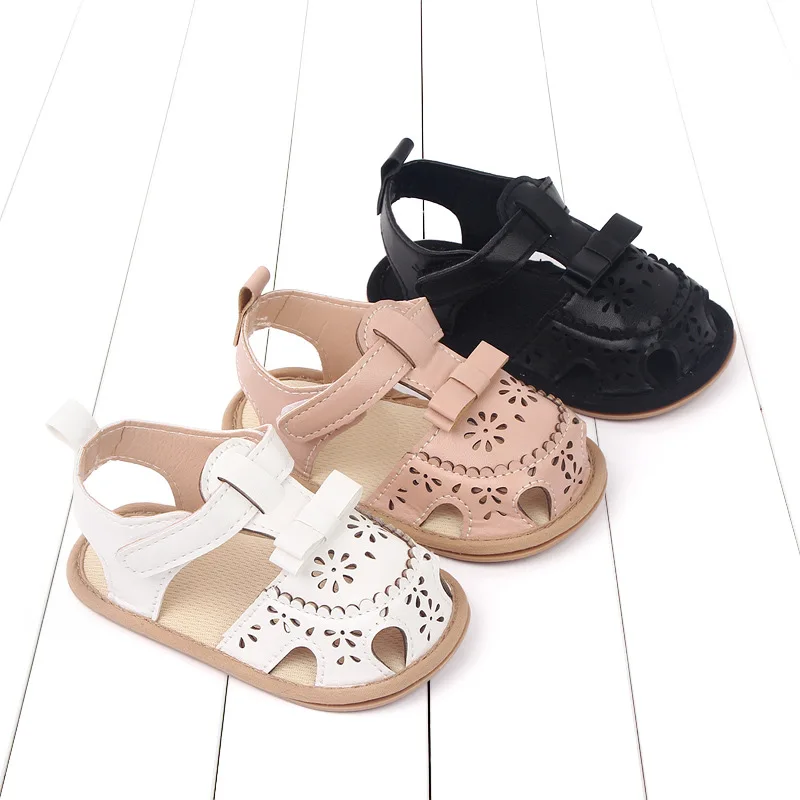 

0-18M Baby Girl Sandals Summer Outdoor Anti-slip Shoes Newborn Infant First Walkers Flowers Hollowed Sandals For Toddler Girls