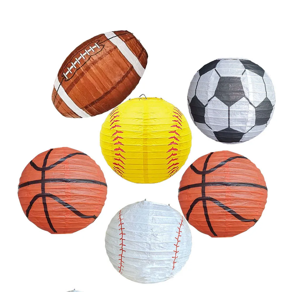 Бумажные фонари для спортивных мячей 8/10/12 дюймов футбола бейсбола баскетбола