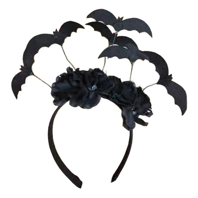 

Lovely Bat&Flower Shape Hair Hoop Women Cosplay Party Headband Makeup Hairband