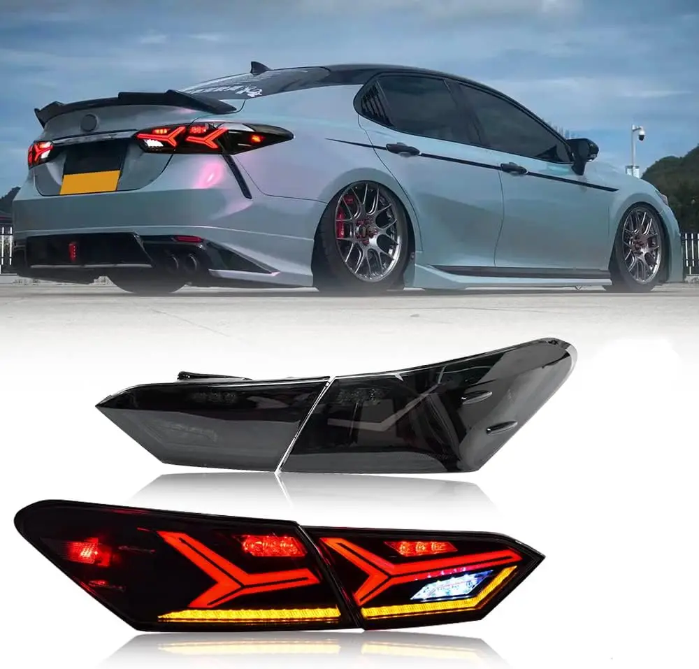 

Фонари задние для Toyota Camry 8-го поколения 2018-2023 DRL, стоп-сигнал, сигнал поворота