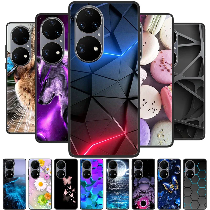 

For Huawei P50 Pro Case P50E P 50 Luxury Soft Silicone Phone Case For Huawei P50 Back Cover Fashion Protective TPU Coque P50Pro
