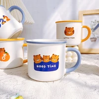 wholesale creative simple mug fashion ceramic mug cup household water cup matte coffee small tiger straight cup
