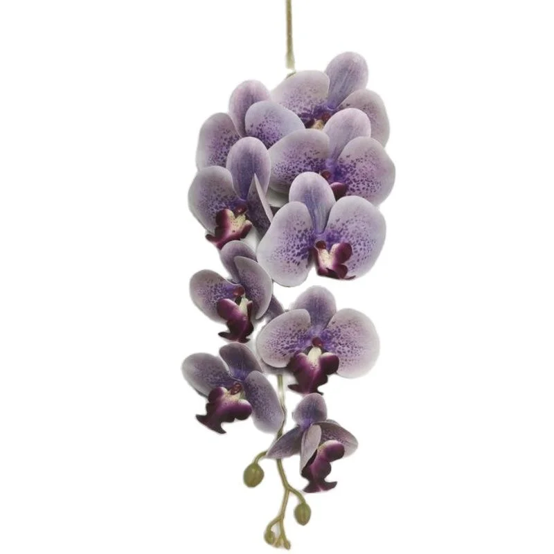 

ONE Latex Single Stem Butterfly Orchid Stem 3D Printing Effect Faux 9 Heads Real Touch Phalaenopsis Orchid Artificial Flower