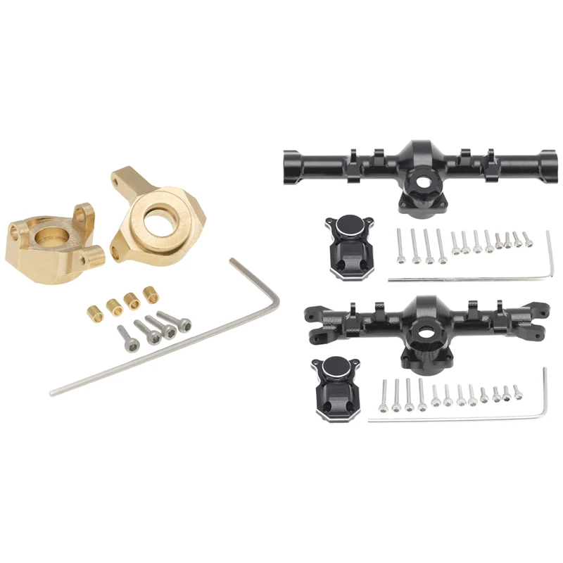 

Front Steering Cup Steering Knuckle For 1/24 Axial SCX24 90081 & For 1/24 Axial SCX24 90081 Front & Rear Axle Diff Cover