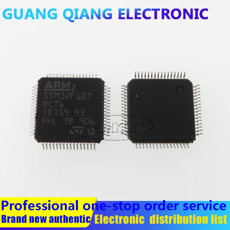Микроконтроллер STM32F107RCT6 IC 32 бит КБ FLASH 64LQFP, 1 шт.