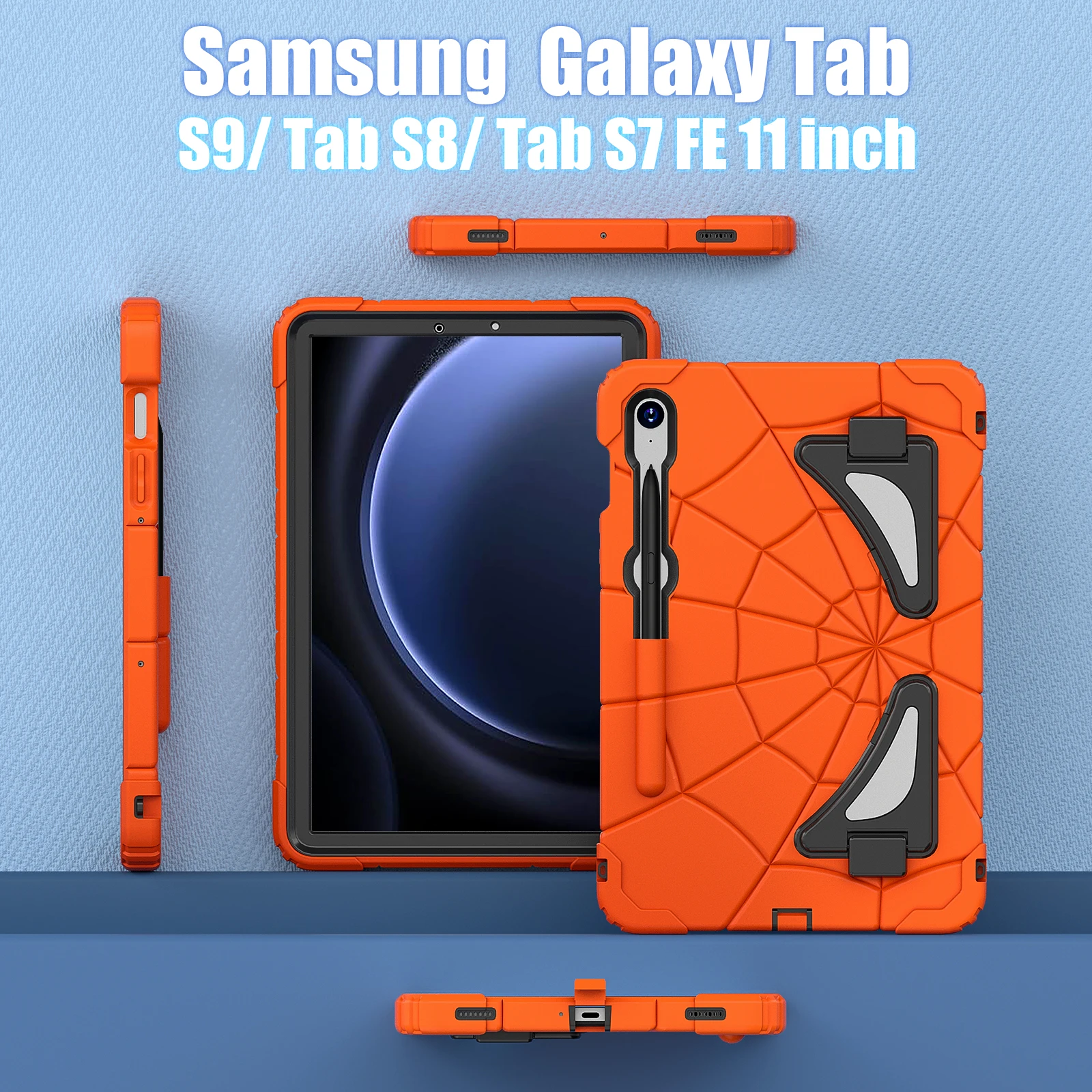 Чехол для Samsung Galaxy Tab S9 FE/S9 11-дюймовый SM-X710/X716B/X718U мягкий силиконовый чехол с полным
