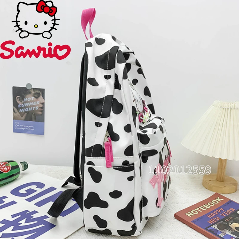 Sanrio Hello Kitty New Girls' Backpack Luxury Brand Cartoon Cute Girls' School Bag Large Capacity Casual Travel Backpack