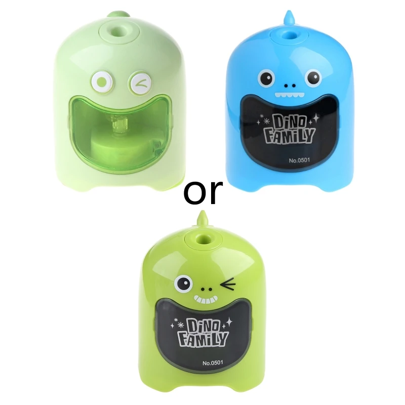 

57EC Dinosaur Cartoon Electric Pencil Sharpener Battery Operated Gift Office Supplies