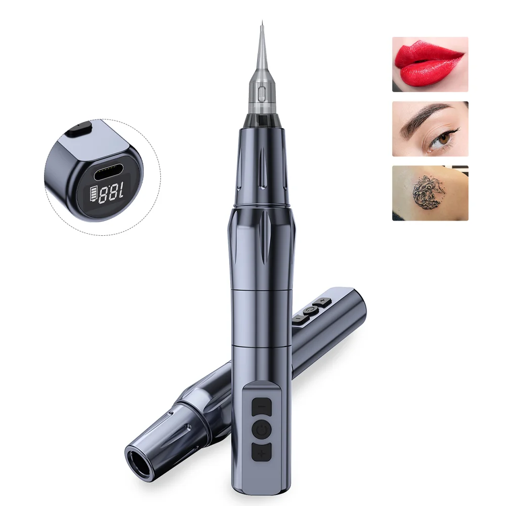 Wireless Tattoo Machine Pen Professional Micropigmentation Semi-Permanent Makeup Tattoo Device for Eyeliner Lips Eyebrow