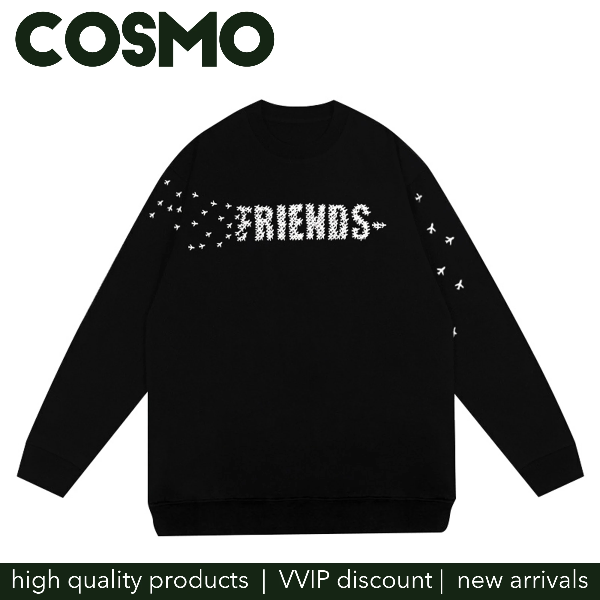 Cosmo модный хип-поп стиль негабаритный хлопковый свитшот для мужчин шикарный
