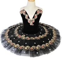 2022 girl professional ballet costume pattern swan dance ballet panake adult black carnival volwassen kostuums dancer