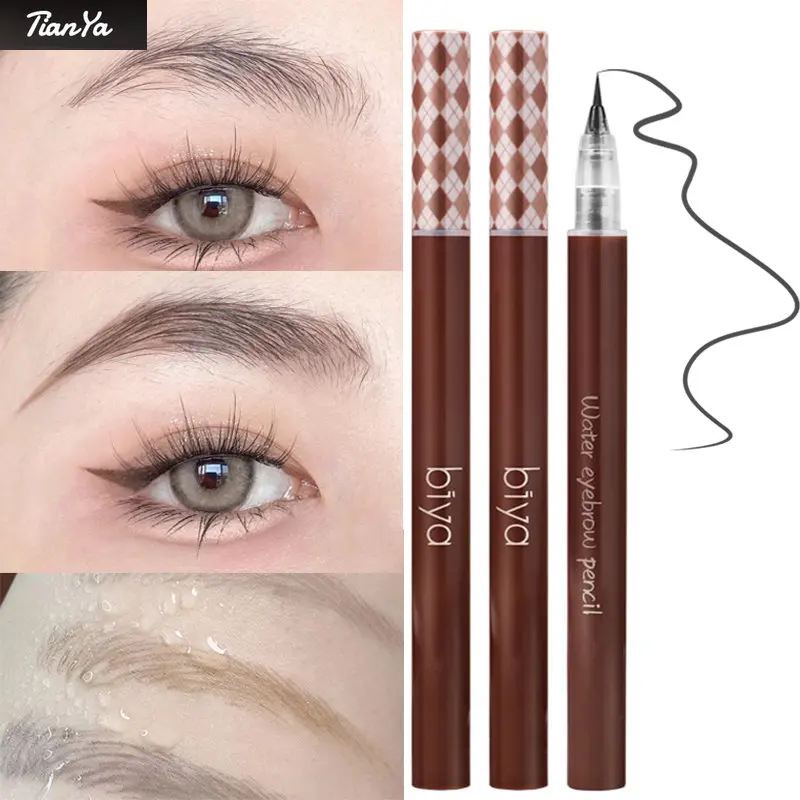 

1PC Liquid Eyebrow Pencil Waterproof Durable Eyeliner Lying Silkworm Superfine Eyebrow Pencil Makeup Cosmetics Available Spot