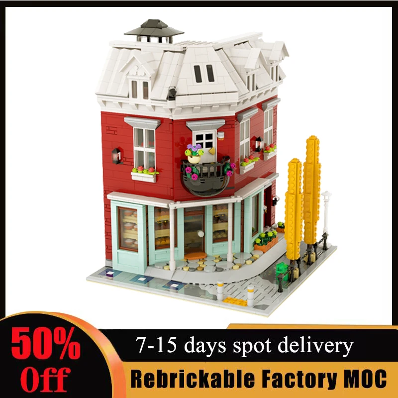 

2685 шт., Детский конструктор «уличная пекарь»