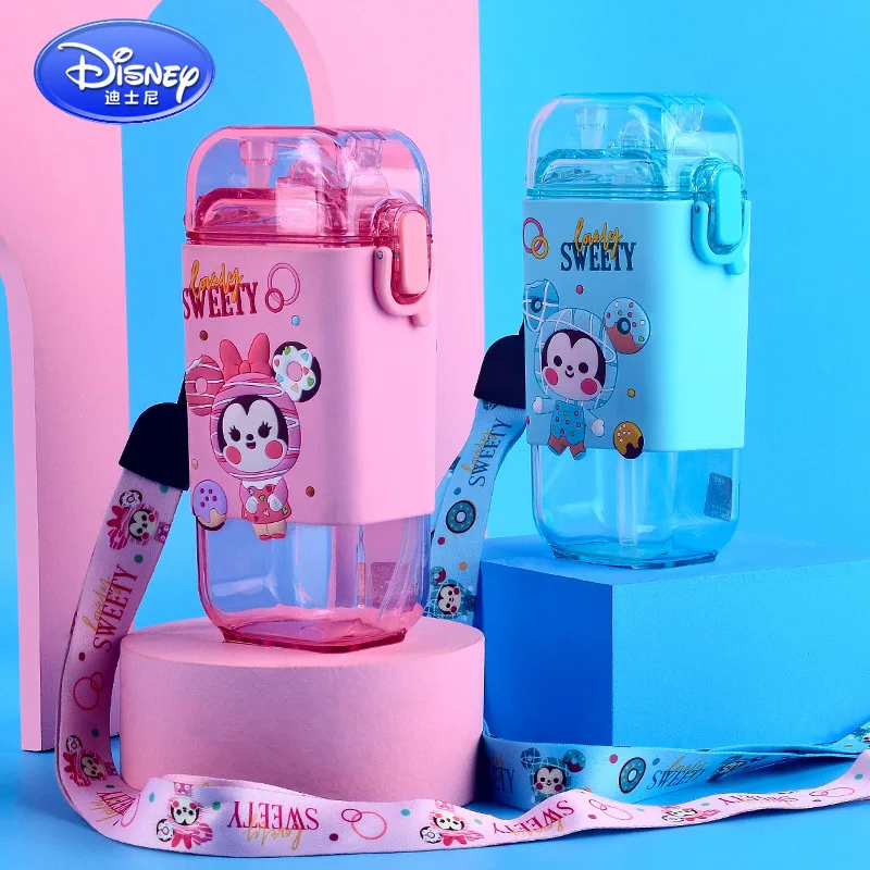 

Disney Frozen Waterbottle for Kids Creative Rectangular Doughnut Water Cup Children Water Bottle with Straw Water Bottle Disney