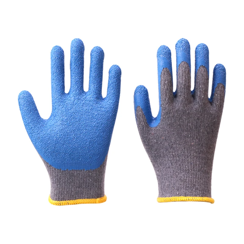 

Durable Latex Work Gloves 6 Pairs Non-slip Crinkle Rubber Coated Cotton Gloves Ideal for Heavy Duty Work Gardening Gloves