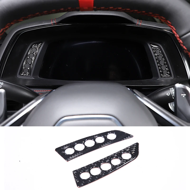 

Carbon Fiber Speedmeter Side Panel Fault Light Display Trim Cover Part Kit For Chevrolet Corvette C8 Stingray Z51 Z06 2020-2023