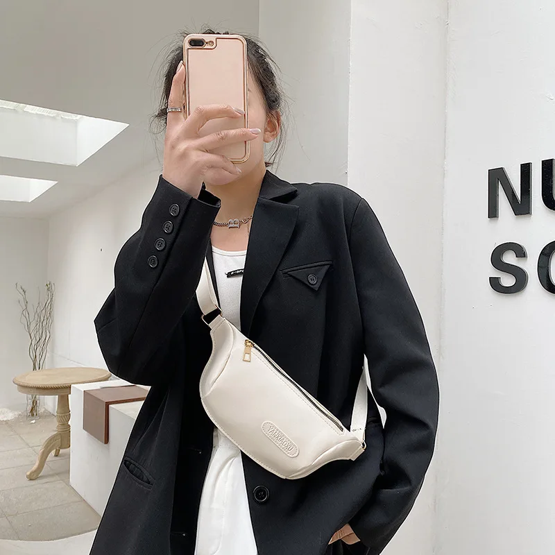 New Bag For Women Waist Belt Shoulder Solid Pu Leather Designer Chest Bag Female Purses And Handbags Fashion Crossbody