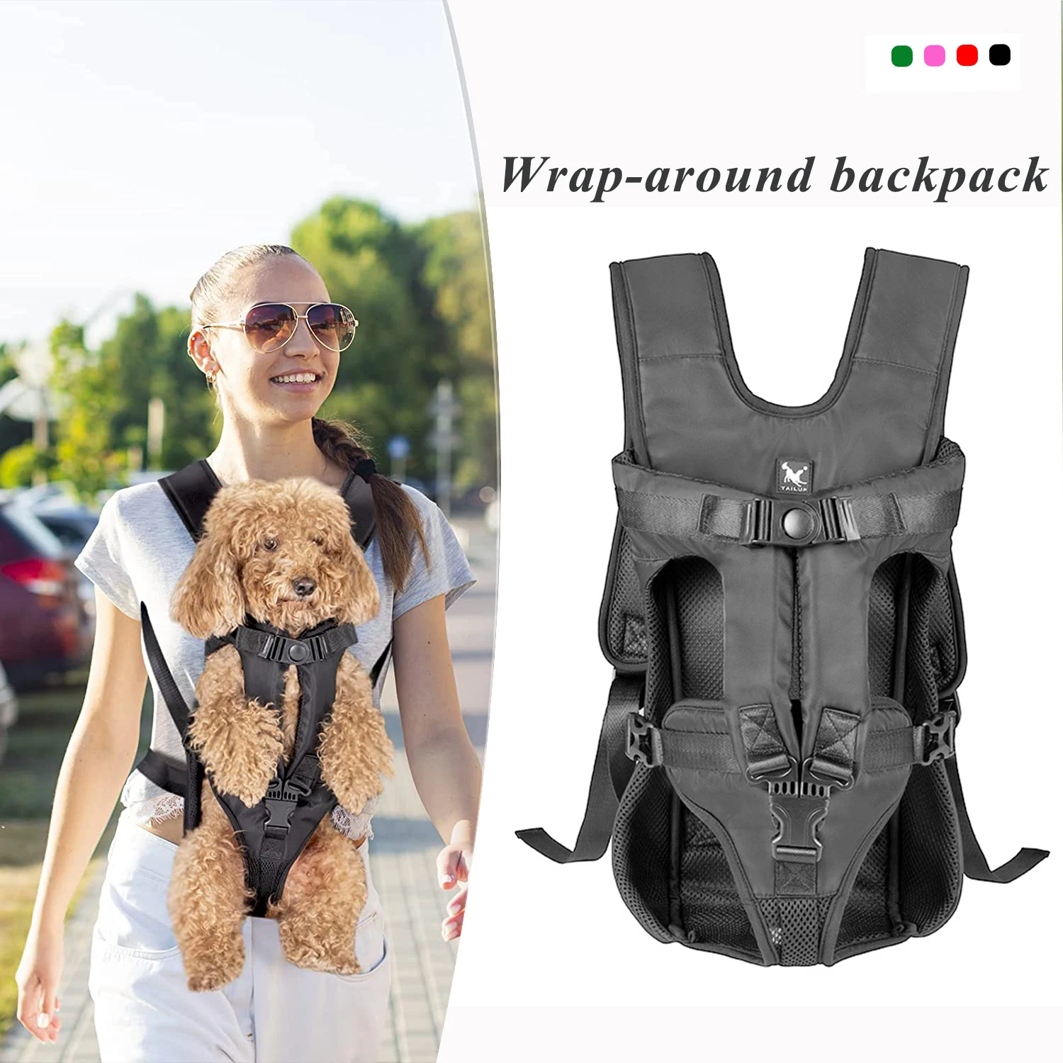 

Сумка-переноска для домашних животных, рюкзак для собак и кошек, переносной комплект на двойной лямке для путешествий, аксессуары для питом...