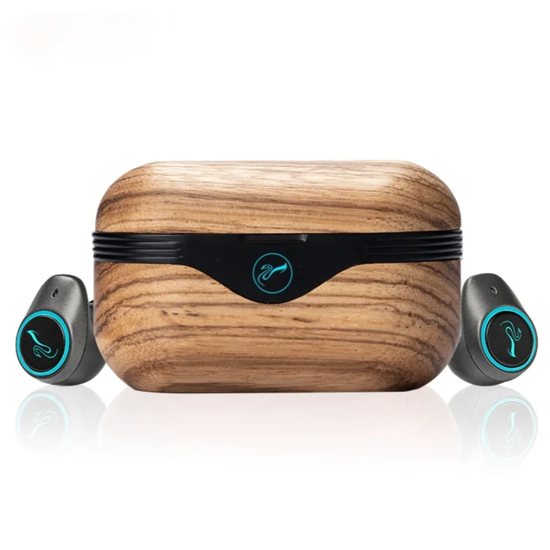 

AW-76 настоящая Беспроводная Bluetooth-гарнитура, Спортивная гарнитура Bluetooth 5,0, долговечные наушники-вкладыши из массива дерева с зарядным устрой...