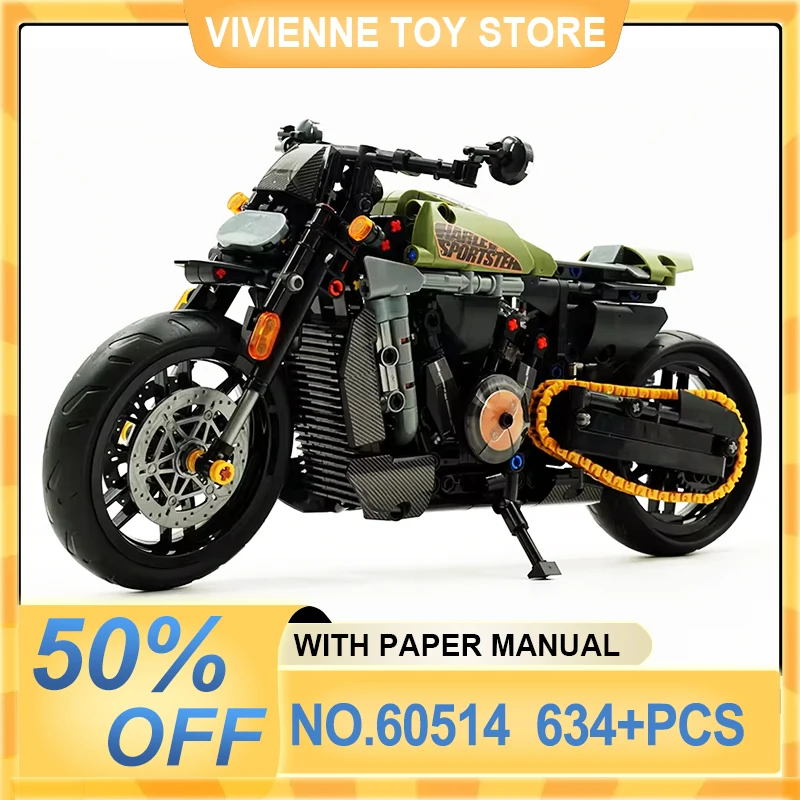 Новый MOC 60514 высокотехнологичный локомотив спортsters строительные блоки для