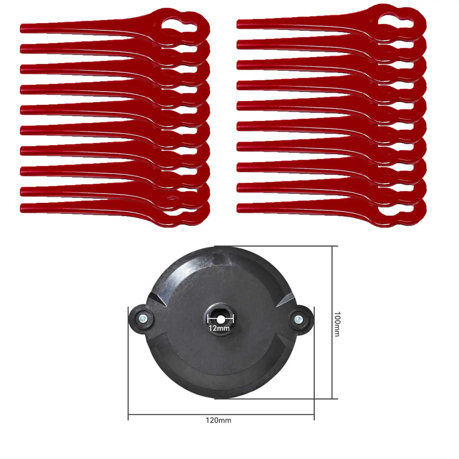 

Mower Cutter Head Snap-On Plastic Blades Set For Parkside PRTA 20-LiA1 LIDL IAN 311046 91099406 Grass Trimmer Replacement Parts