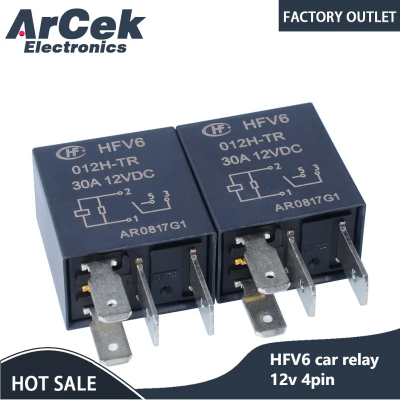 

Original Hongfa Automotive Relay HFV6-012H-TR 4 PIN 4 Feet 1 Group Normally Open 30A12VDC Relay in Stock