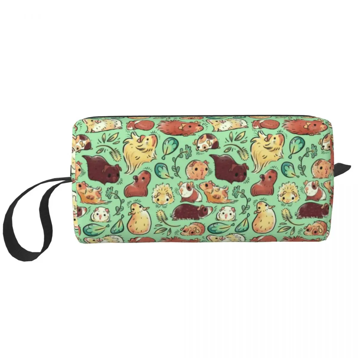 

Custom Guinea Pig Huddle Travel Cosmetic Bag Women Animal Toiletry Makeup Organizer Lady Beauty Storage Dopp Kit
