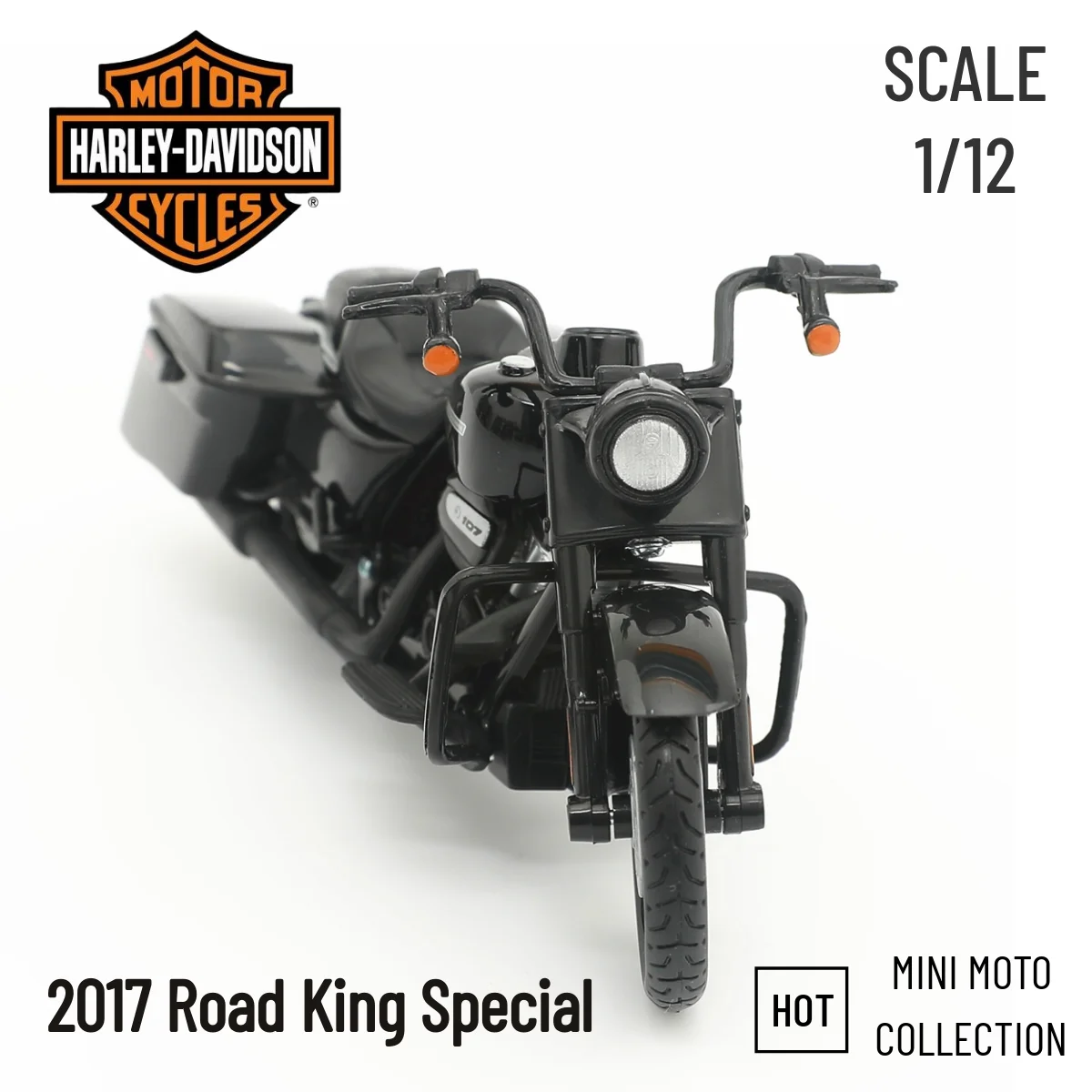 

Maisto Scale 1:12 Motorcycle Model Harley Davidson 2017 Road King Special Souvenir Toy Collectible Mini Moto Die Cast