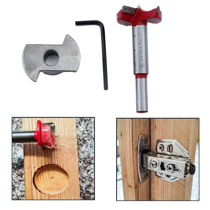 

35mm Hinge Drilling Jig Set Concealed Guide Hinge Hole Drilling Locator Woodworking Hole Opener Door Cabinet Accessories Tools