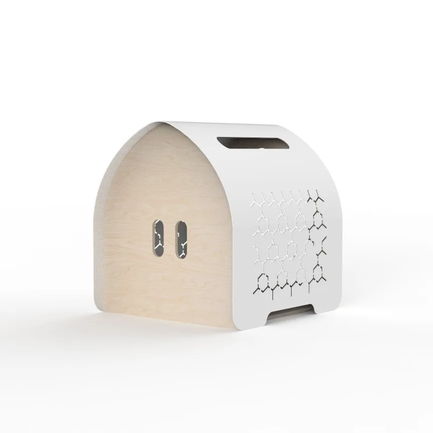 Новая концепция алюминиевый домик для кошки искусственная кожа легкая сборка