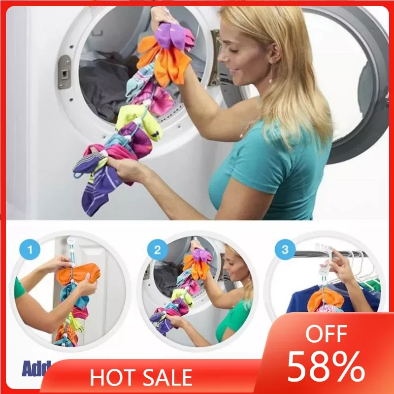 

Socks Storage Organizer Adjustable Socks Drying Hanging Rope Home Portable Non-slip Socks Dry Hanger