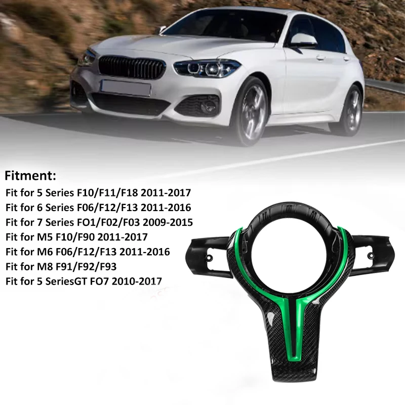 

Для BMW M серии F80 F82 F10 F06 F12 F13 F15 F16 M-sport F20 F22 F30 F31 F32 F33 F36 Накладка на руль из углеродного волокна