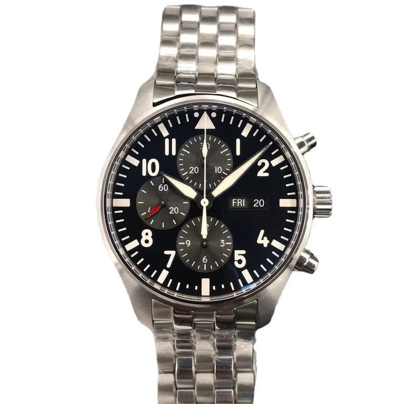 

Мужские механические часы пилоты автоматический черный циферблат
