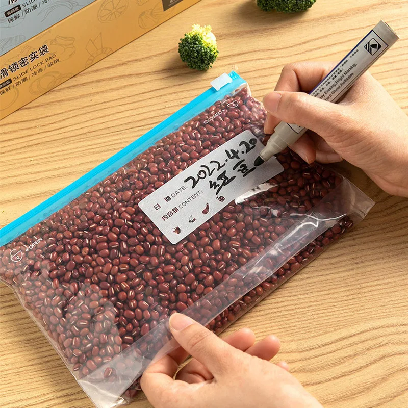 

Sealing Bag Food Grade Household Zipper Type Sliding Rope Fresh-keeping Bag Refrigerator Food Refrigeration and Packaging