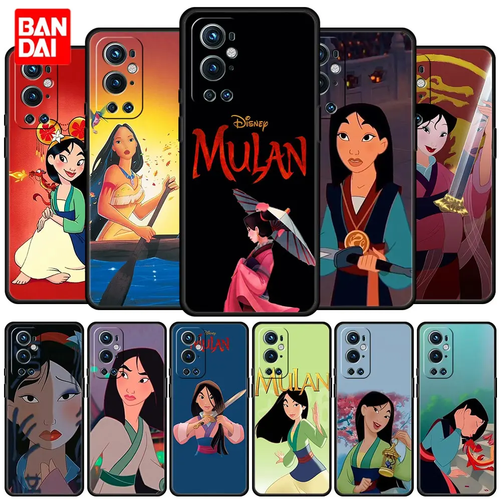 

Cover Case for Case for Oneplus 9 10 Pro 8 8T 9R Nord 2 N100 N10 CE N200 5G Full Japan Style Coque Cell Disney Princess Mulan